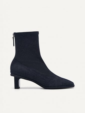 Denim Vanessa Ankle Boots Navy | PEDRO Womens Heels