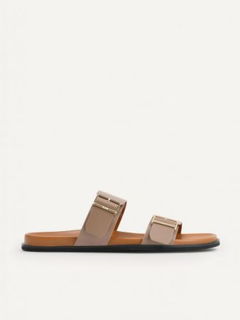 Double Band Sliders Camel | PEDRO Mens Sandals