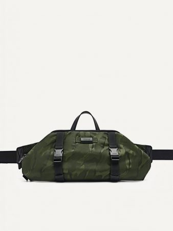 Fabric Sling Pouch Military Green | PEDRO Mens Bum Bags