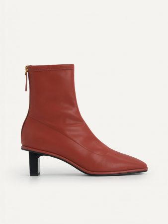 Heel Ankle Boots Brick | PEDRO Womens Boots