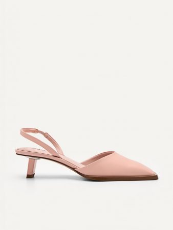 Heel Slingback Sandals Blush | PEDRO Womens Heels