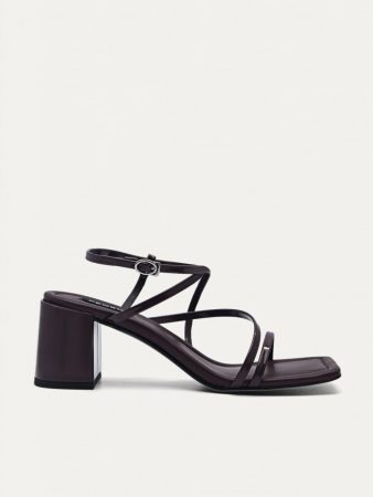 Jean Slingback Heel Sandals Dark Brown | PEDRO Womens Heels