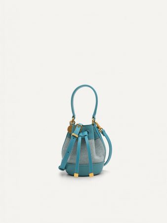 Mini Bucket Pouch with Long Strap Turquoise | PEDRO Womens Pouches