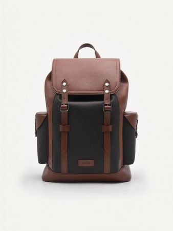 Multi Compartment Backpack with Lining Cognac | PEDRO Mens Backpacks