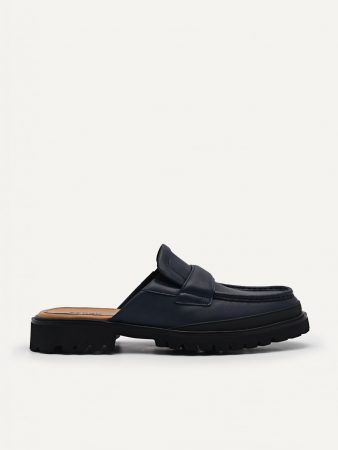 Slip-on Loafers with Chunky Outsole Navy | PEDRO Mens Slip Ons