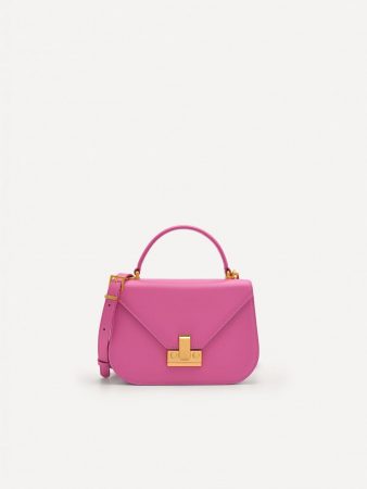 Studio Abbey Leather Handbag Pink | PEDRO Womens Top Handle Bags