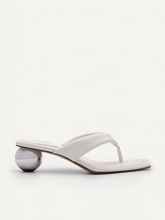 Vibe Heel Sandals White | PEDRO Womens Heels