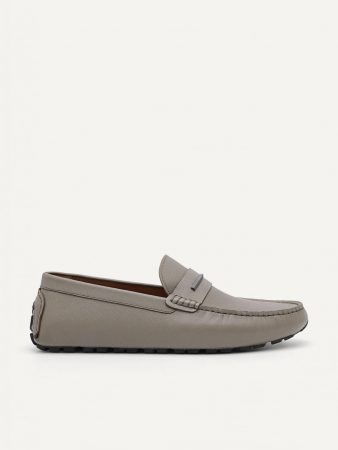 Leather Moccasin Taupe | PEDRO Mens Moccasins