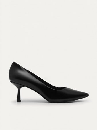Studio Patent Leather Pointed Pumps Black | PEDRO Womens Heels